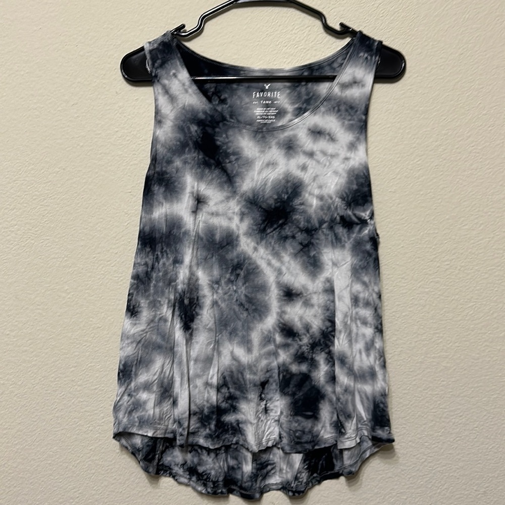 American eagle black tie dye favorite tank in XL